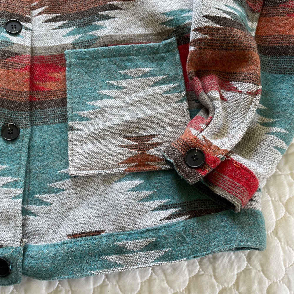 Miss Sparkling Southwest Style Oversized Shirt Size Medium - Picture 2 of 6